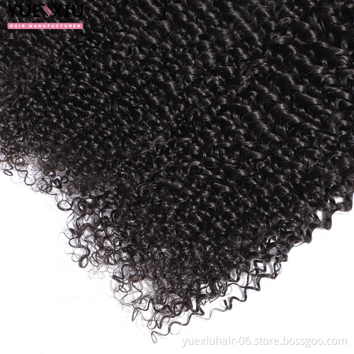 Wholesale 2018 New Fashion Afro Kinky Curly 100% Raw Indian Virgin Human Hair Extensions With Bang Lace Closure
